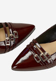 Wojas Burgundy Patent Leather Heels with Decorative Straps | 3517135