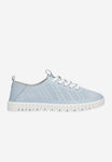 Wojas Blue and White Leather Sneakers | 4626756