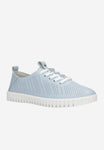 Wojas Blue and White Leather Sneakers | 4626756