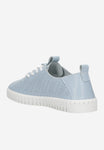 Wojas Blue and White Leather Sneakers | 4626756