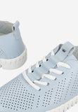 Wojas Blue and White Leather Sneakers | 4626756