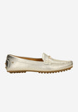 Wojas Golden Leather Loafers with Golden Ornament | 4621058