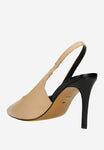 Wojas Beige Leather High Heels with Single Strap | 3516554