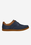 Wojas Dark Blue and Brown Leather Sneakers | 1025326