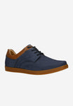 Wojas Dark Blue and Brown Leather Sneakers | 1025326