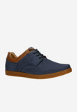 Wojas Dark Blue and Brown Leather Sneakers | 1025326