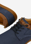 Wojas Dark Blue and Brown Leather Sneakers | 1025326