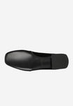 Wojas Black Velour Leather Ballet Flats with Single Strap | 4405171