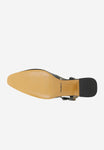 Wojas Black Leather Heels with Pantent Fronts | 3514771