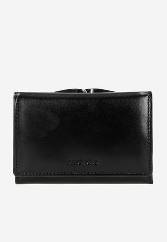 Wojas Black Snap Leather Wallet | 693851