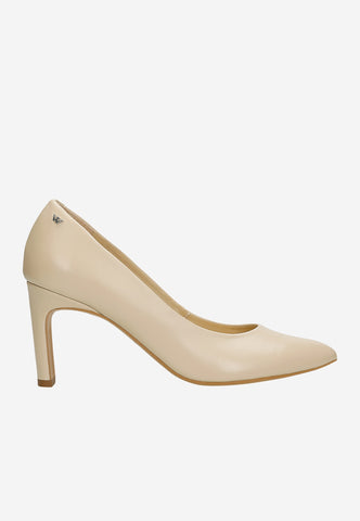 Wojas Beige Leather High Heels | 35015-54