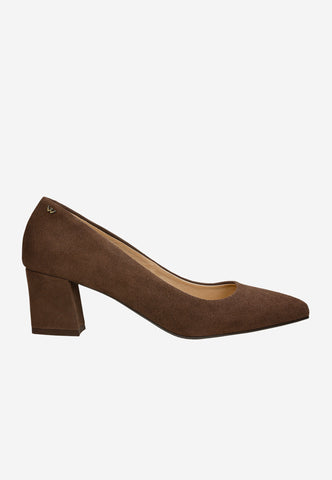Wojas Brown Velour Leather High Heels | 929662