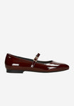 Wojas Burgundy Patent Leather Ballet Flats | 4405535
