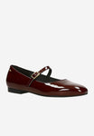 Wojas Burgundy Patent Leather Ballet Flats | 4405535