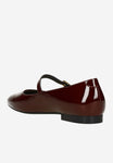 Wojas Burgundy Patent Leather Ballet Flats | 4405535