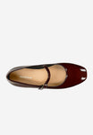 Wojas Burgundy Patent Leather Ballet Flats | 4405535