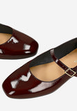 Wojas Burgundy Patent Leather Ballet Flats | 4405535