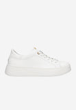 Wojas White Leather Sneakers with Golden Decoration | 4634459