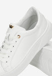 Wojas White Leather Sneakers with Golden Decoration | 4634459