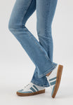 Wojas White and Blue Leather Sneakers | 4630756