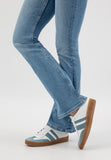 Wojas White and Blue Leather Sneakers | 4630756