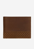 Wojas Brown Leather Wallet with Embossed Decorative Pattern | 9111152