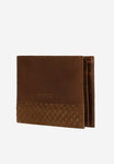 Wojas Brown Leather Wallet with Embossed Decorative Pattern | 9111152