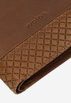 Wojas Brown Leather Wallet with Embossed Decorative Pattern | 9111152