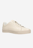 Wojas Beige Leather Sneakers with Golden Details | 4601954