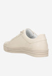 Wojas Beige Leather Sneakers with Golden Details | 4601954