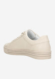 Wojas Beige Leather Sneakers with Golden Details | 4601954