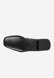 Wojas Black Leather Ballet Flats with Golden Strap | 4405181