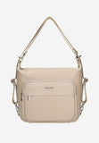 Wojas 2 in 1 Beige Leather Backpack and Handbag | 8012754