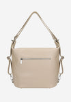 Wojas 2 in 1 Beige Leather Backpack and Handbag | 8012754