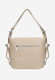 Wojas 2 in 1 Beige Leather Backpack and Handbag | 8012754