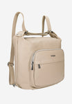 Wojas 2 in 1 Beige Leather Backpack and Handbag | 8012754