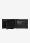 Wojas Black Horizontal Leather Wallet with Logo Pattern | 9111651