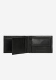 Wojas Black Horizontal Leather Wallet with Logo Pattern | 9111651
