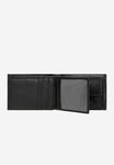 Wojas Black Horizontal Leather Wallet with Logo Pattern | 9111651