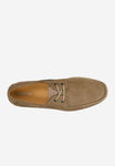 Wojas Beige Velour Leather Loafers-Style Sneakers | 1025664