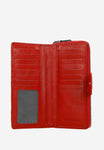 Wojas Large Red Leather Zip Arround Wallet | 9109255
