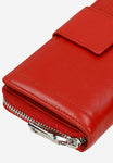 Wojas Large Red Leather Zip Arround Wallet | 9109255