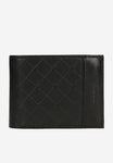 Wojas Black Leather Wallet with Logo Pattern | 9110751