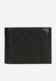 Wojas Black Leather Wallet with Logo Pattern | 9110751