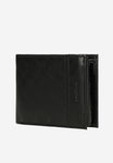Wojas Black Leather Wallet with Logo Pattern | 9110751