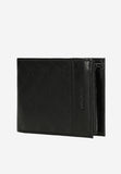 Wojas Black Leather Wallet with Logo Pattern | 9110751