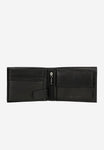 Wojas Black Leather Wallet with Logo Pattern | 9110751