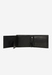 Wojas Black Leather Wallet with Logo Pattern | 9110751