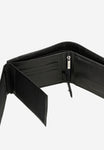Wojas Black Leather Wallet with Logo Pattern | 9110751