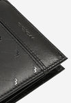Wojas Black Leather Wallet with Logo Pattern | 9110751